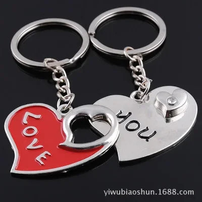 Delysia King Arrow I Love You Heart Couple Key Chain Ring Cute Letter Printing Keyring Lover Gift Valentine'S Day